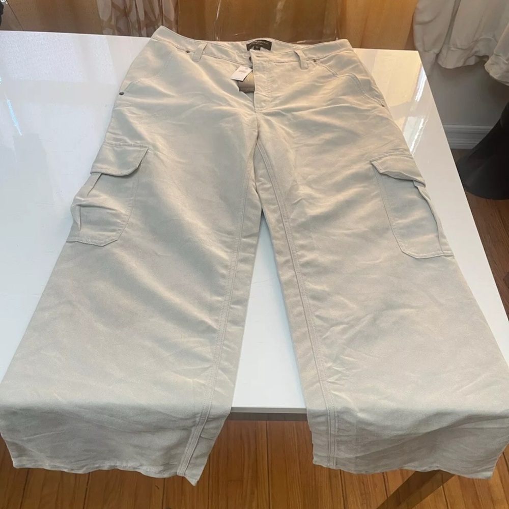 Banana Republic Vegan Suede Mid-Rise Cargo Pants, Size 12, NEW
